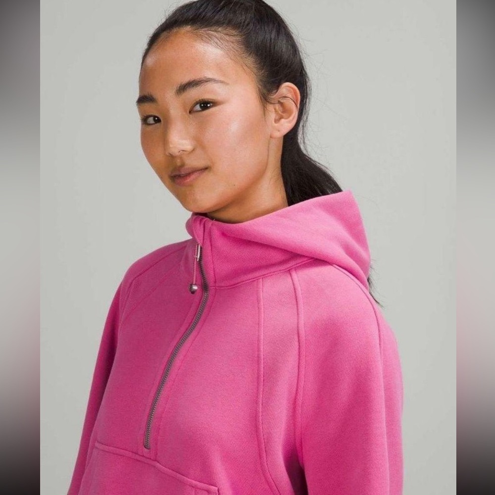 Lululemon Half Zip Scuba Hoodie Pink Blossom M/L